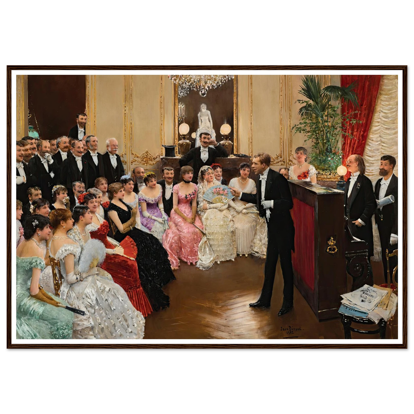 Le Monologue (1882) Art Print | Jean Beraud - Framed Poster - 30x40 cm / 12x16″ - Black frame
