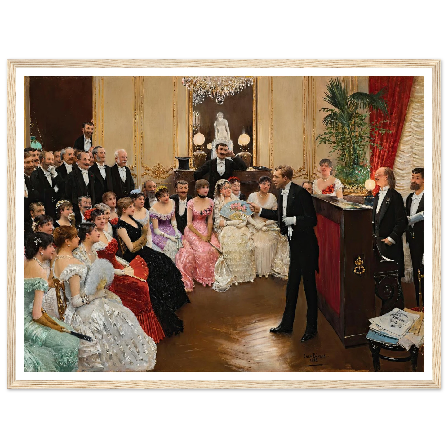 Le Monologue (1882) Art Print | Jean Beraud - Framed Poster - 30x40 cm / 12x16″ - Black frame