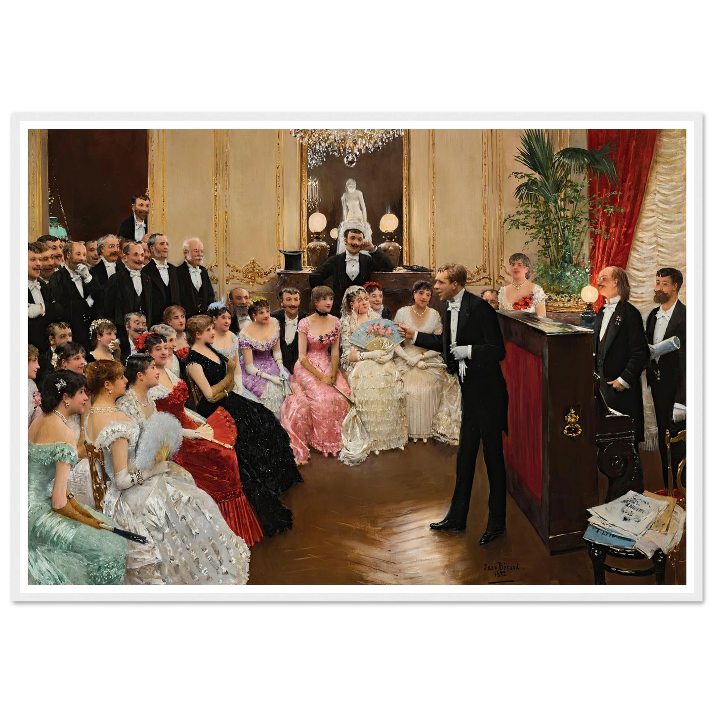 Le Monologue (1882) Art Print | Jean Beraud - Framed Poster - 30x40 cm / 12x16″ - Black frame