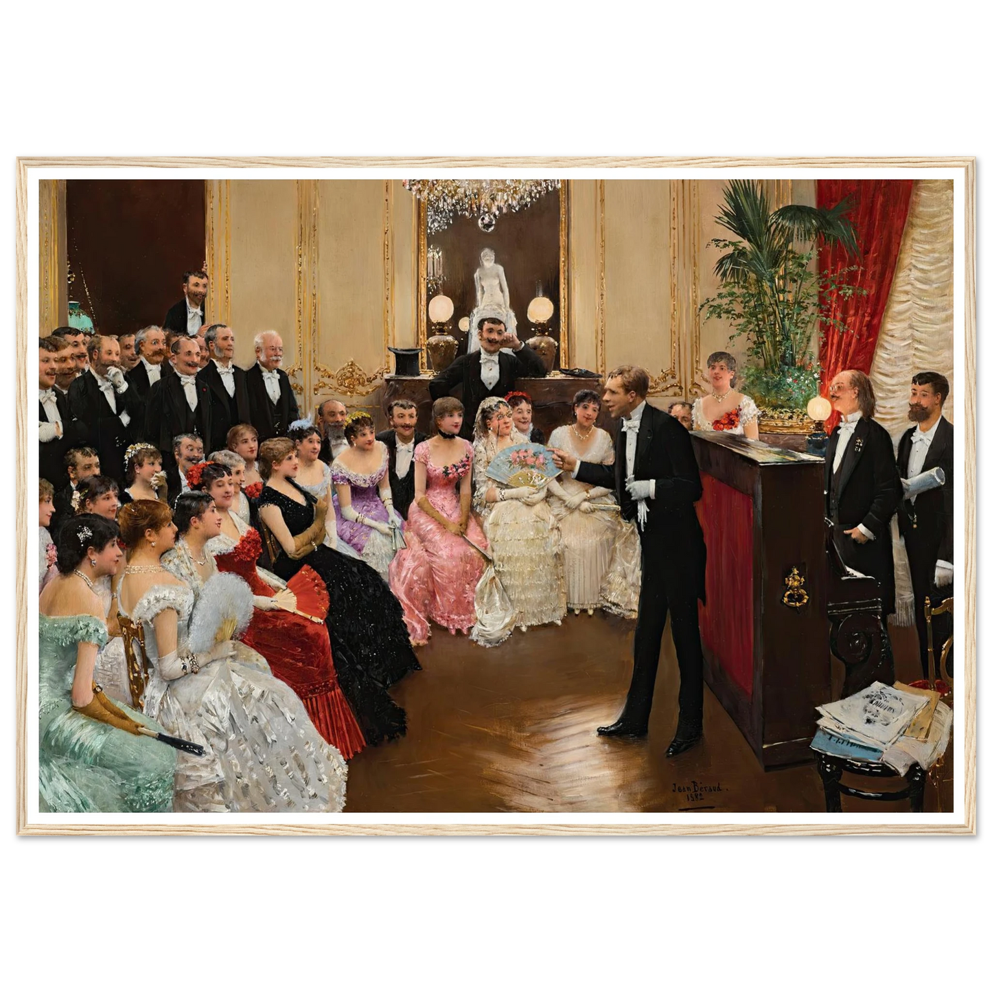 Le Monologue (1882) Art Print | Jean Beraud - Framed Poster - 30x40 cm / 12x16″ - Black frame