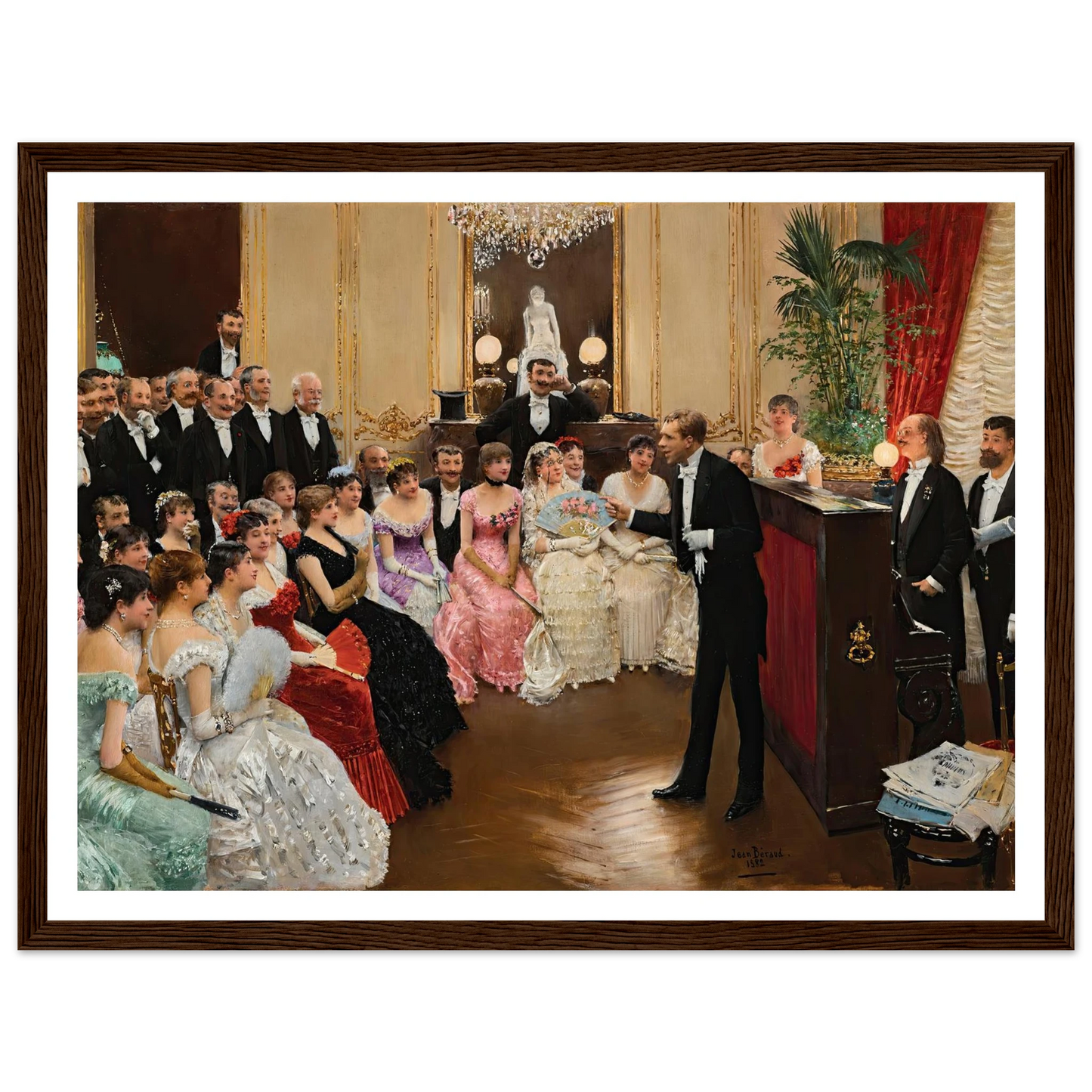 Le Monologue (1882) Art Print | Jean Beraud - Framed Poster - 30x40 cm / 12x16″ - Black frame