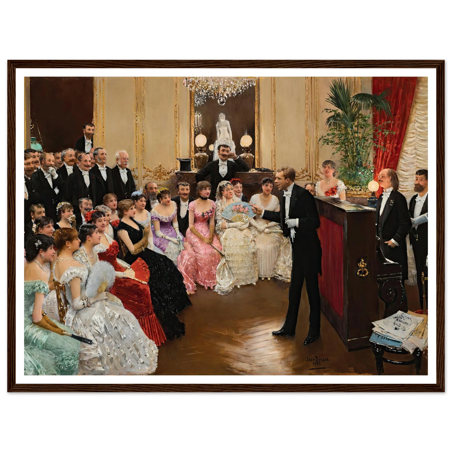 Le Monologue (1882) Art Print | Jean Beraud - Framed Poster - 30x40 cm / 12x16″ - Black frame