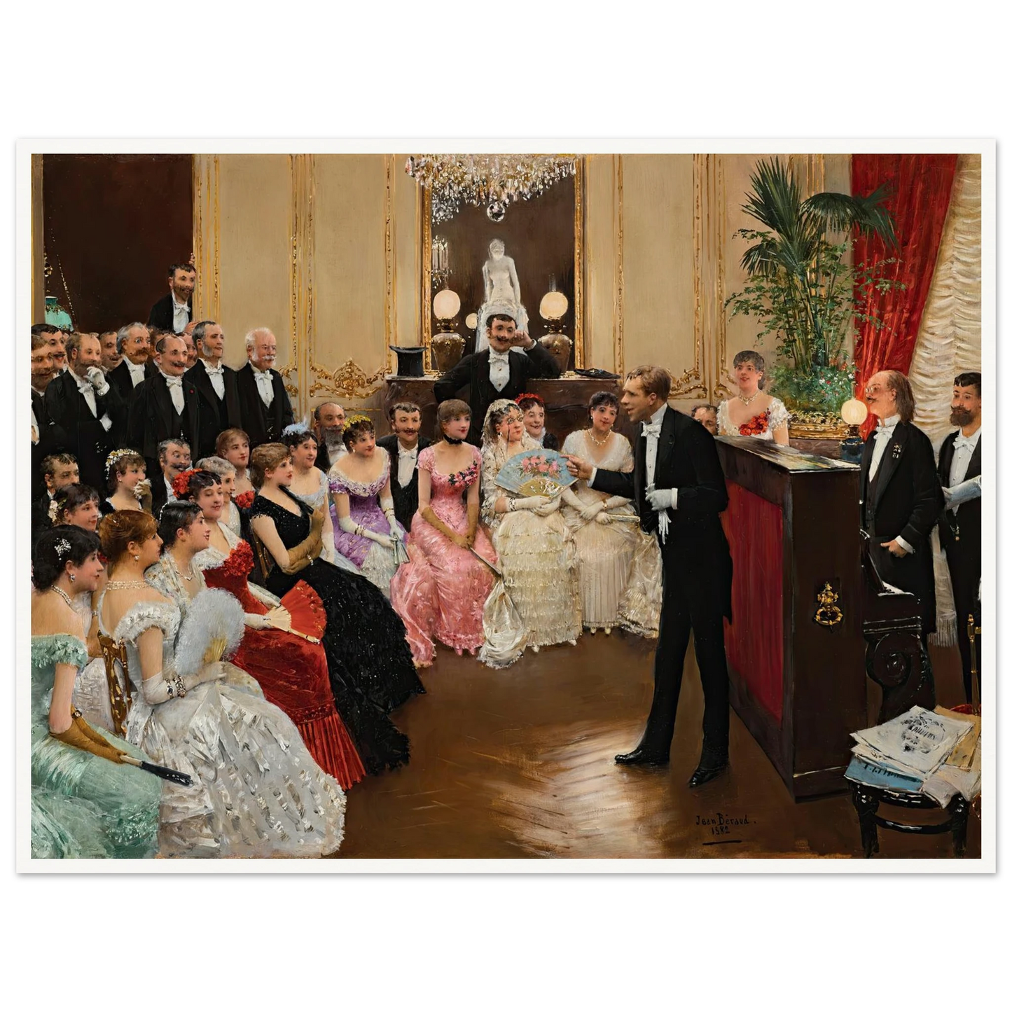 Le Monologue (1882) Art Print | Jean Beraud - Framed Poster - 30x40 cm / 12x16″ - Black frame