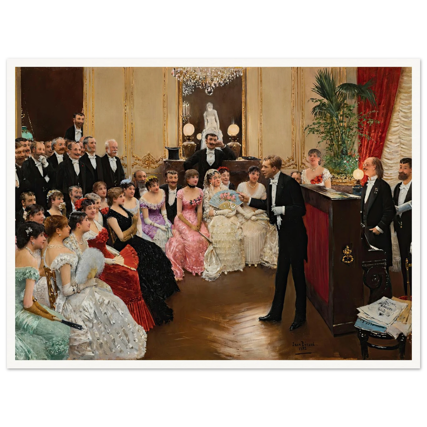 Le Monologue (1882) Art Print | Jean Beraud - Framed Poster - 30x40 cm / 12x16″ - Black frame