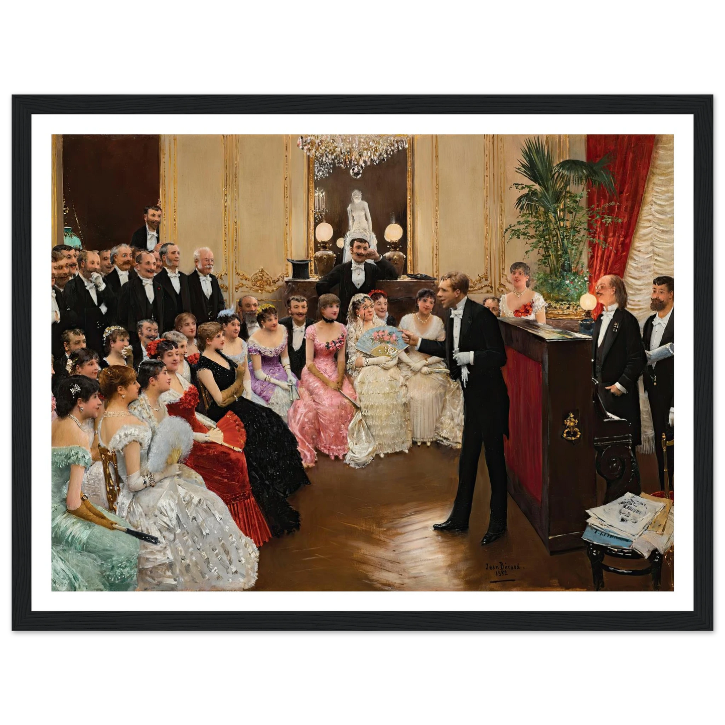 Le Monologue (1882) Art Print | Jean Beraud - Framed Poster - 30x40 cm / 12x16″ - Black frame