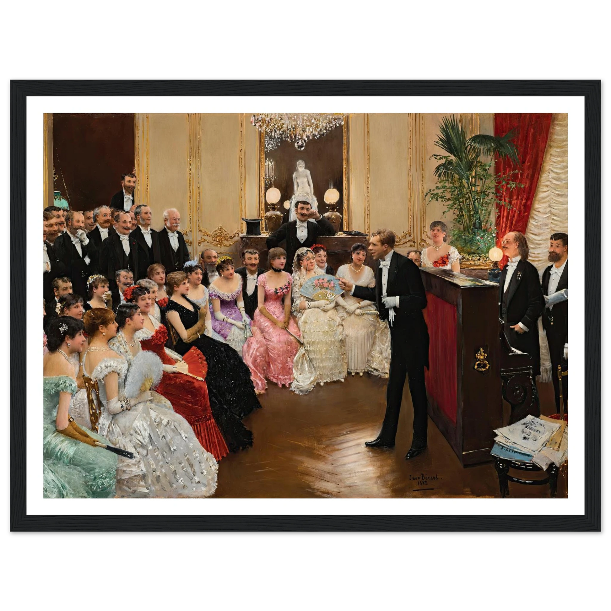 Le Monologue (1882) Art Print | Jean Beraud - Framed Poster - 30x40 cm / 12x16″ - Black frame