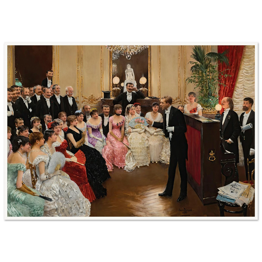 Le Monologue (1882) Art Print | Jean Beraud - Framed Poster - 30x40 cm / 12x16″ - Black frame