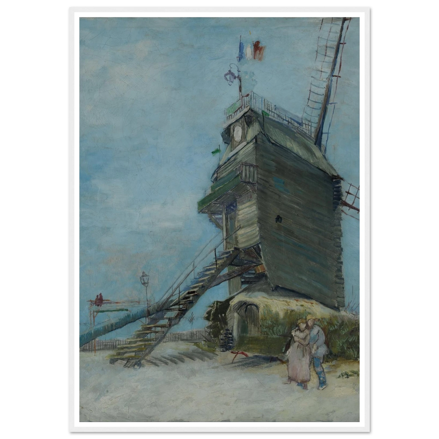 Le Moulin de la Galette (ca. 1886) Art Print | Vincent van Gogh - Framed Poster - 30x40 cm / 12x16″ - Black frame