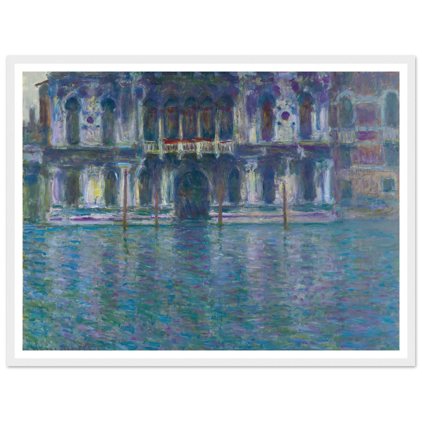 Le Palais Contarini (1908) Art Print | Claude Monet - Framed Poster - 30x40 cm / 12x16″ - Black frame