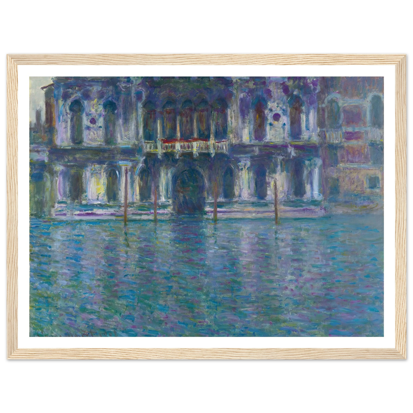 Le Palais Contarini (1908) Art Print | Claude Monet - Framed Poster - 30x40 cm / 12x16″ - Black frame