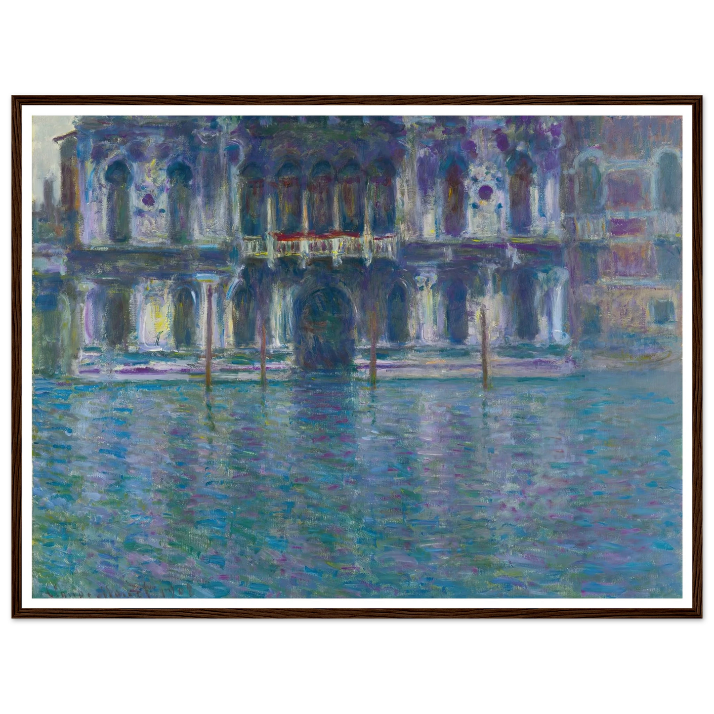 Le Palais Contarini (1908) Art Print | Claude Monet - Framed Poster - 30x40 cm / 12x16″ - Black frame