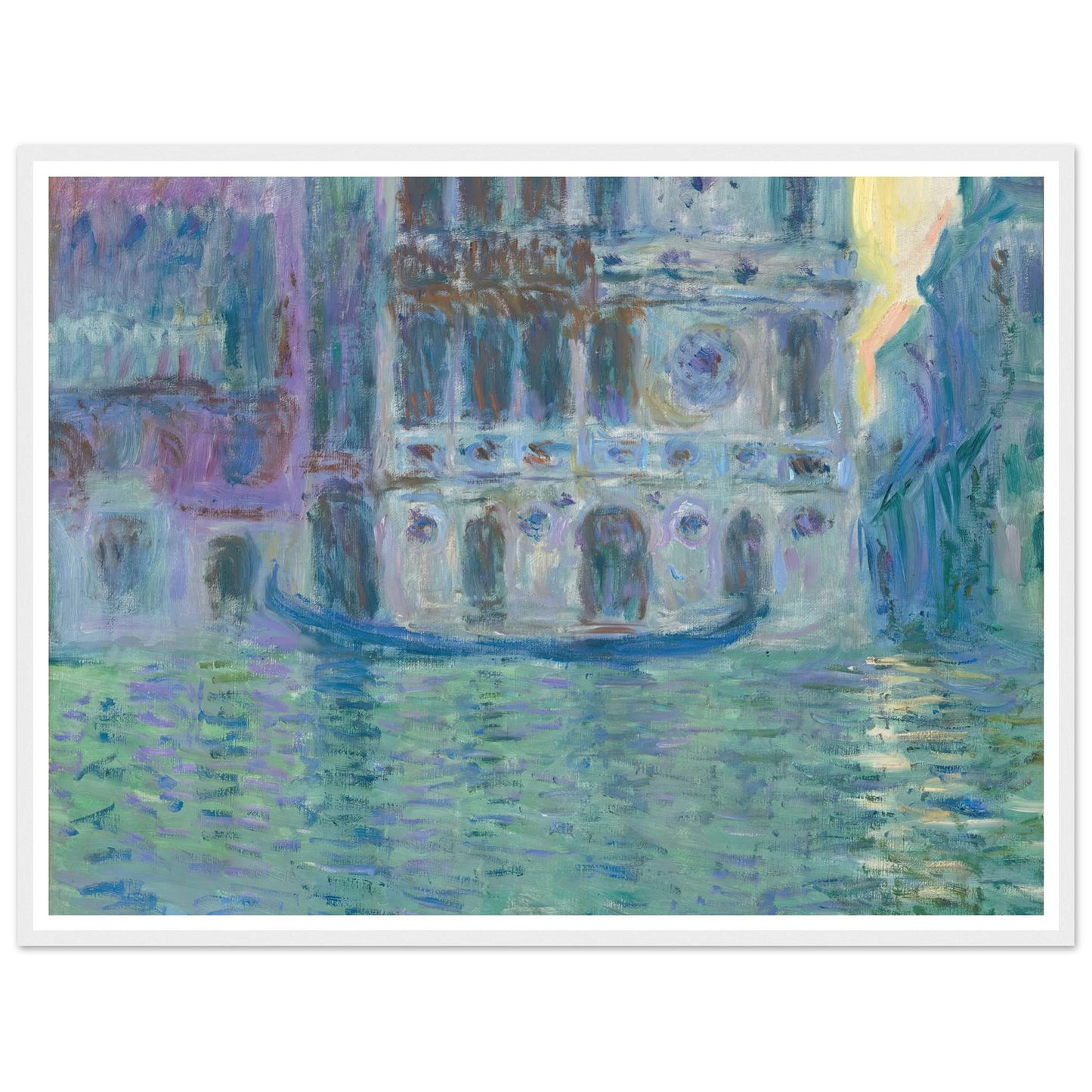 Le Palais Dario (1908) Art Print | Claude Monet - Framed Poster - 30x40 cm / 12x16″ - Black frame