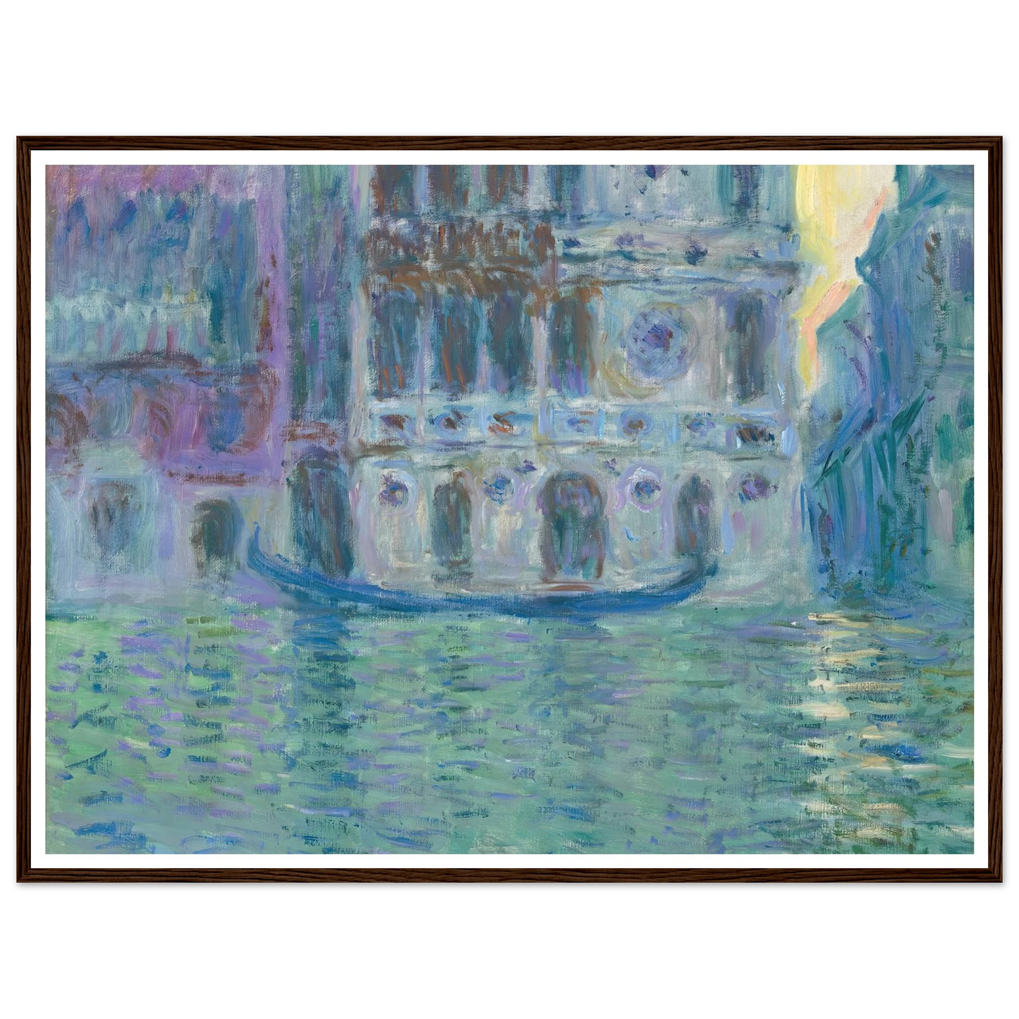 Le Palais Dario (1908) Art Print | Claude Monet - Framed Poster - 30x40 cm / 12x16″ - Black frame