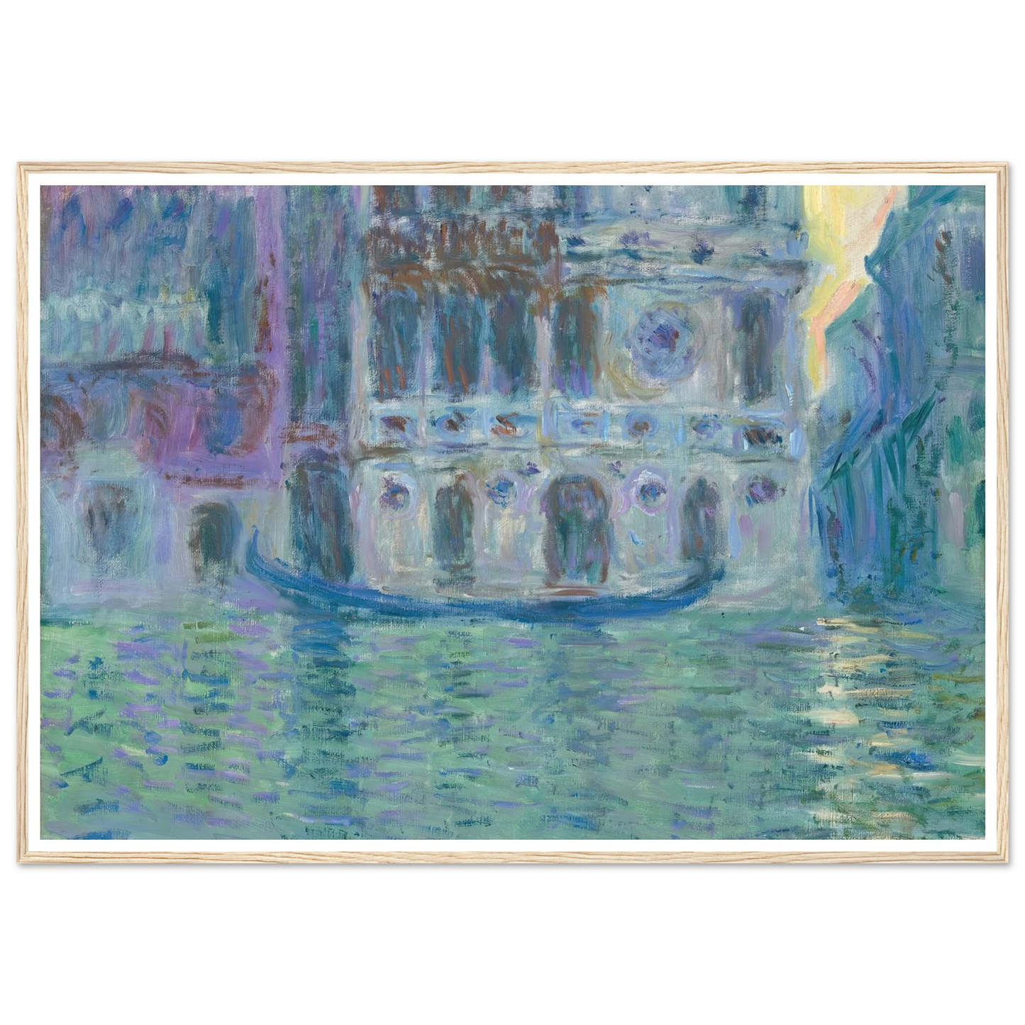 Le Palais Dario (1908) Art Print | Claude Monet - Framed Poster - 30x40 cm / 12x16″ - Black frame
