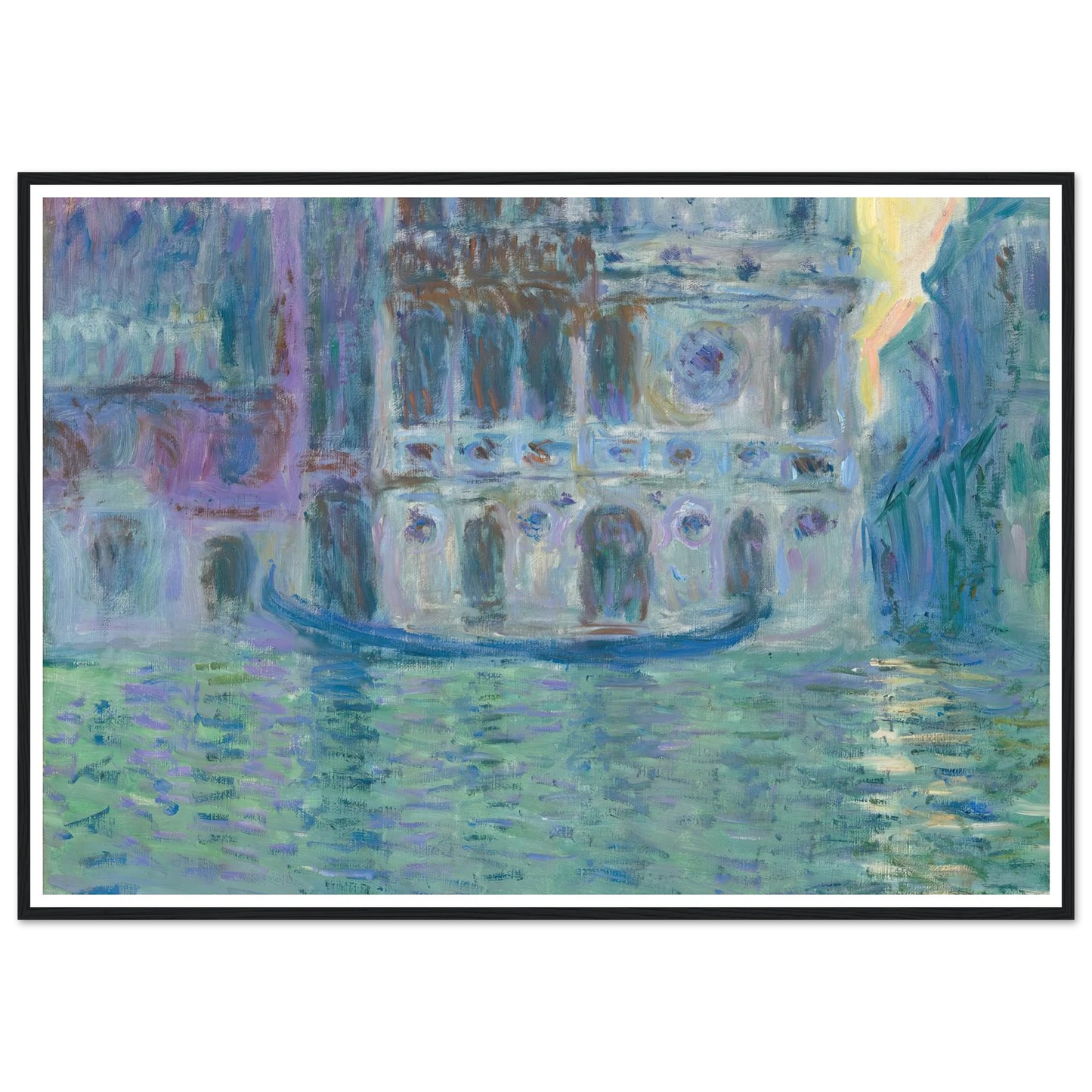 Le Palais Dario (1908) Art Print | Claude Monet - Framed Poster - 30x40 cm / 12x16″ - Black frame