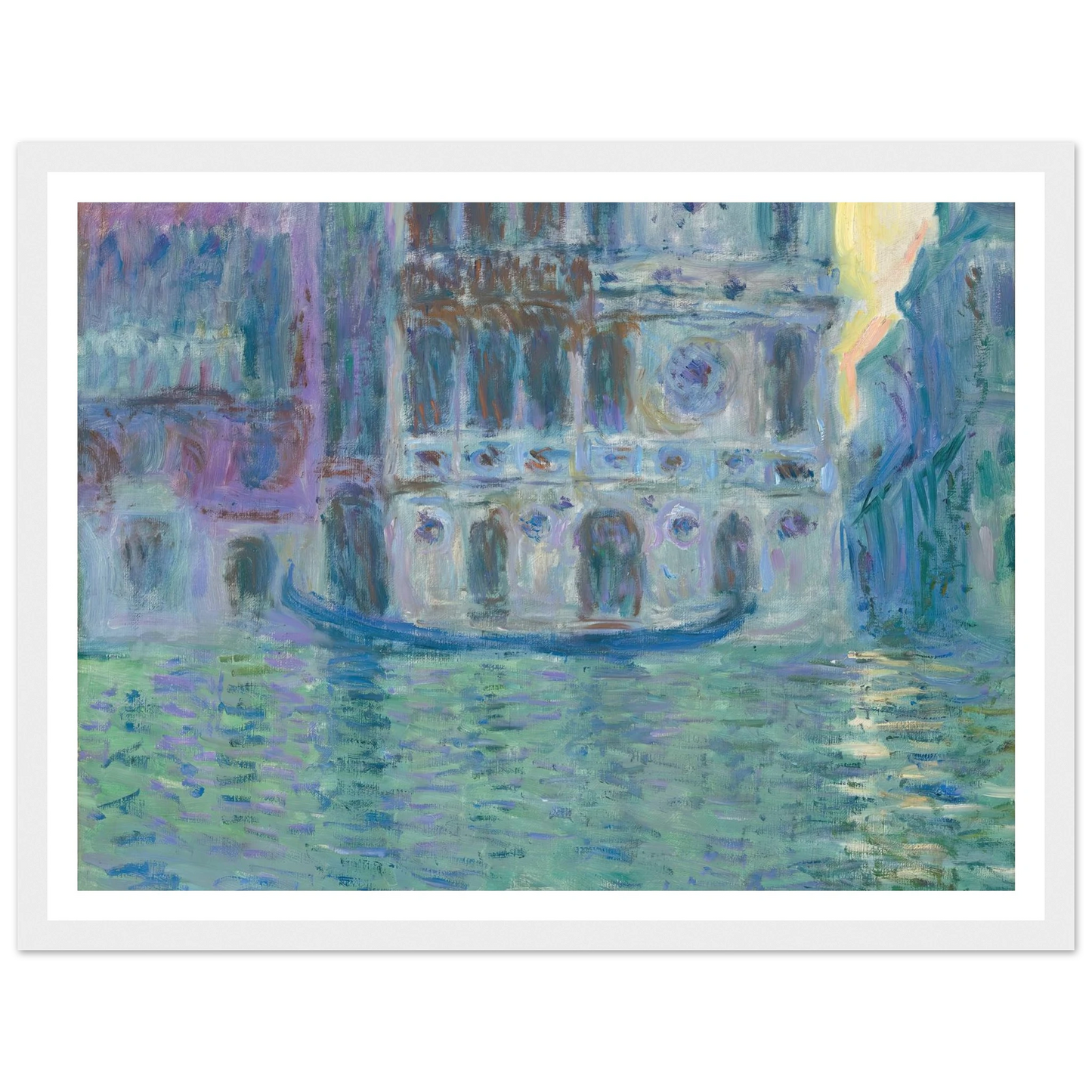 Le Palais Dario (1908) Art Print | Claude Monet - Framed Poster - 30x40 cm / 12x16″ - Black frame