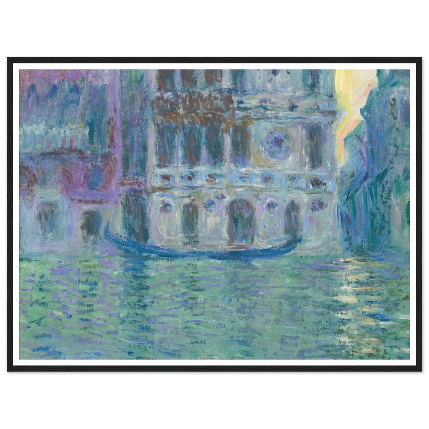 Le Palais Dario (1908) Art Print | Claude Monet - Framed Poster - 30x40 cm / 12x16″ - Black frame