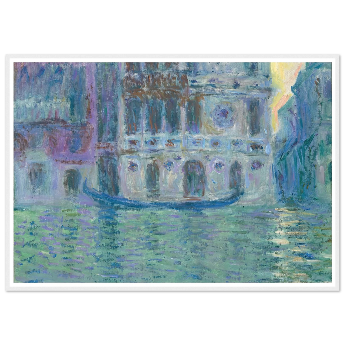 Le Palais Dario (1908) Art Print | Claude Monet - Framed Poster - 30x40 cm / 12x16″ - Black frame