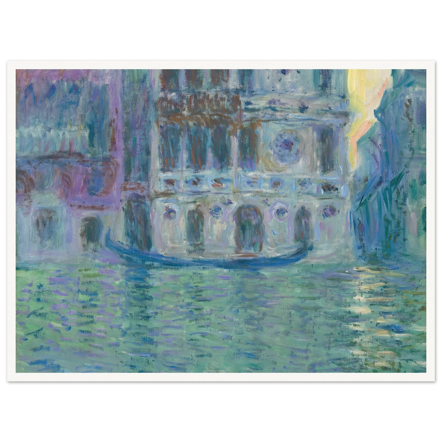 Le Palais Dario (1908) Art Print | Claude Monet - Framed Poster - 30x40 cm / 12x16″ - Black frame