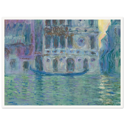 Le Palais Dario (1908) Art Print | Claude Monet - Framed Poster - 30x40 cm / 12x16″ - Black frame