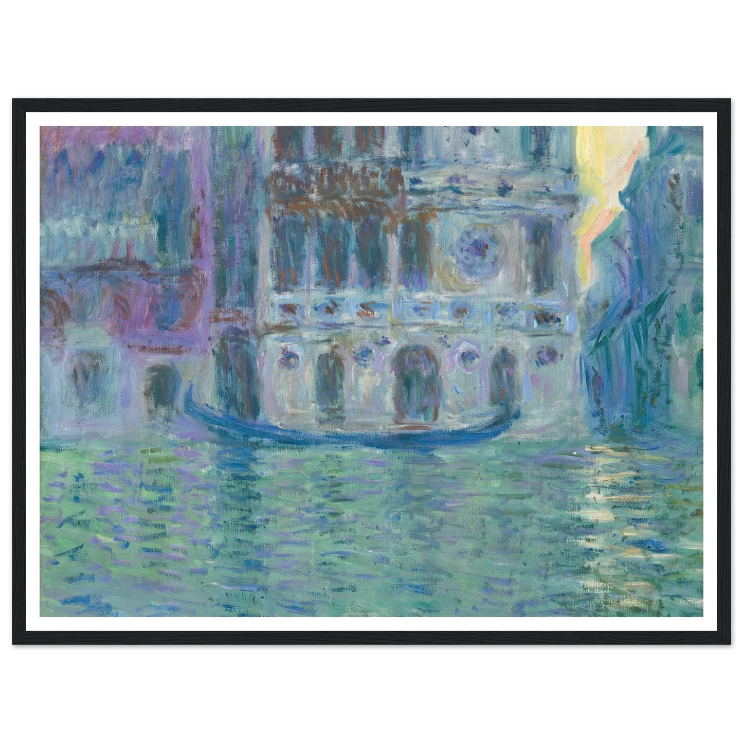 Le Palais Dario (1908) Art Print | Claude Monet - Framed Poster - 30x40 cm / 12x16″ - Black frame