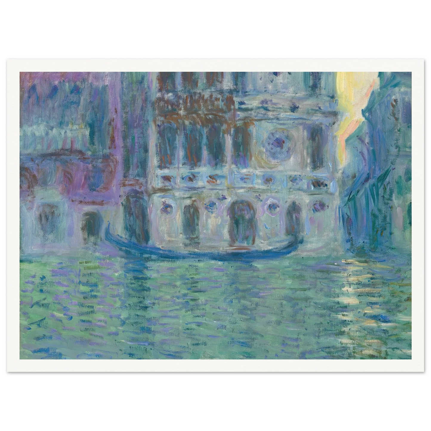 Le Palais Dario (1908) Art Print | Claude Monet - Framed Poster - 30x40 cm / 12x16″ - Black frame