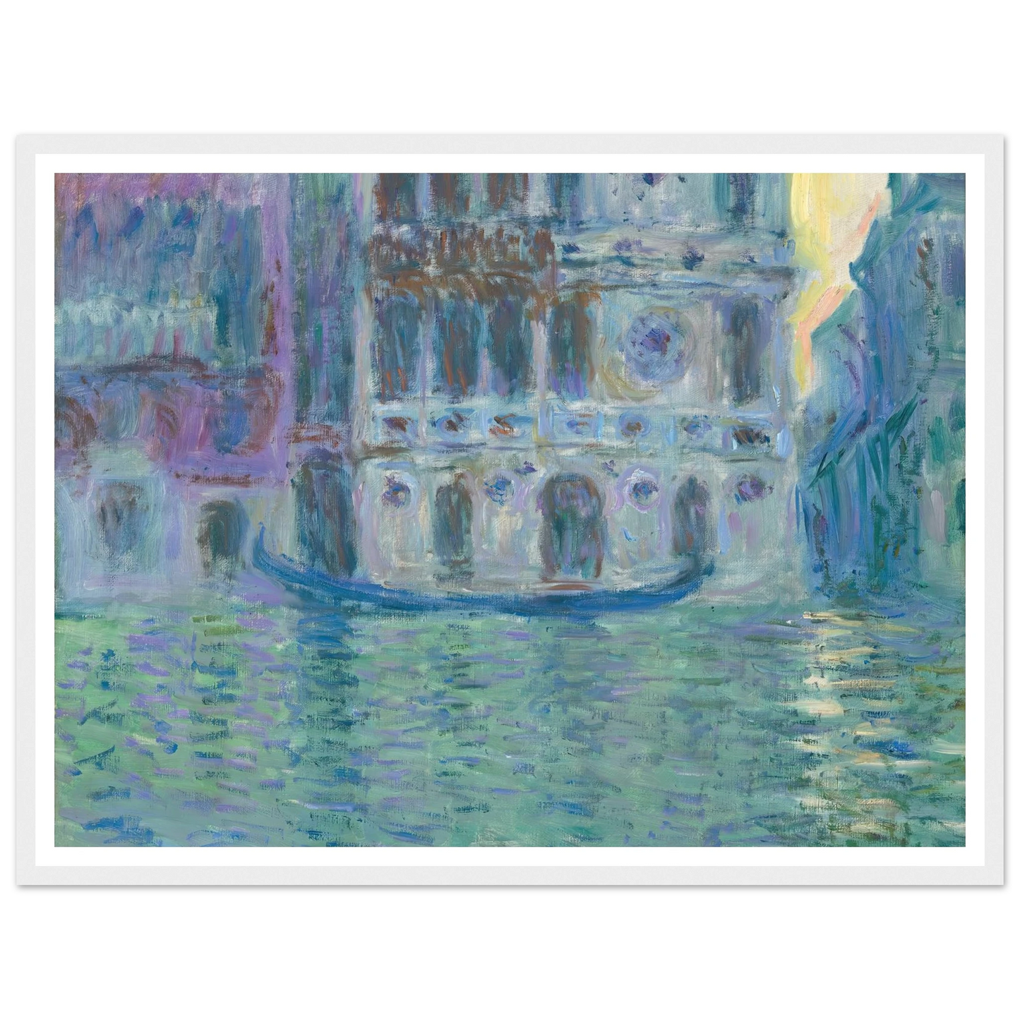 Le Palais Dario (1908) Art Print | Claude Monet - Framed Poster - 30x40 cm / 12x16″ - Black frame