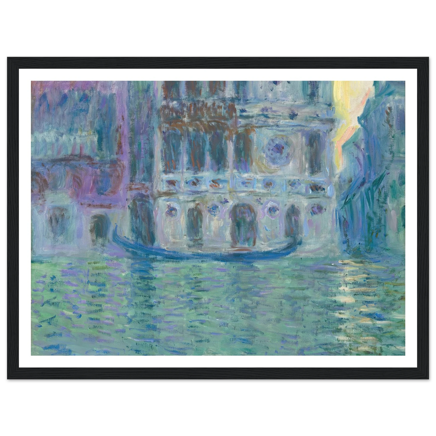 Le Palais Dario (1908) Art Print | Claude Monet - Framed Poster - 30x40 cm / 12x16″ - Black frame