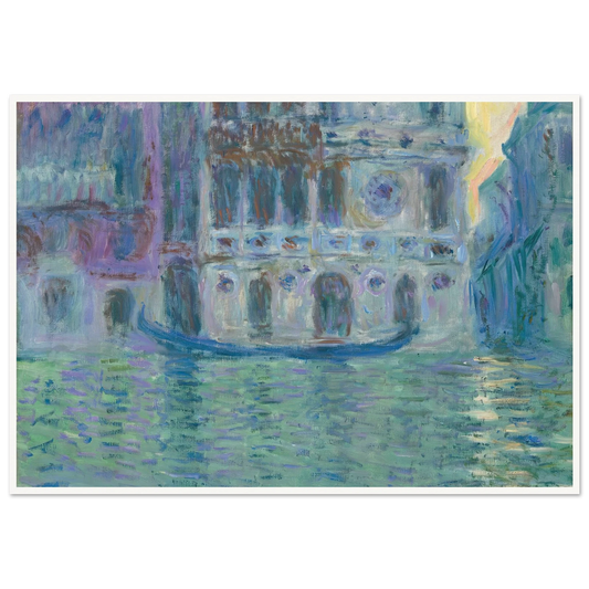 Le Palais Dario (1908) Art Print | Claude Monet - Framed Poster - 30x40 cm / 12x16″ - Black frame