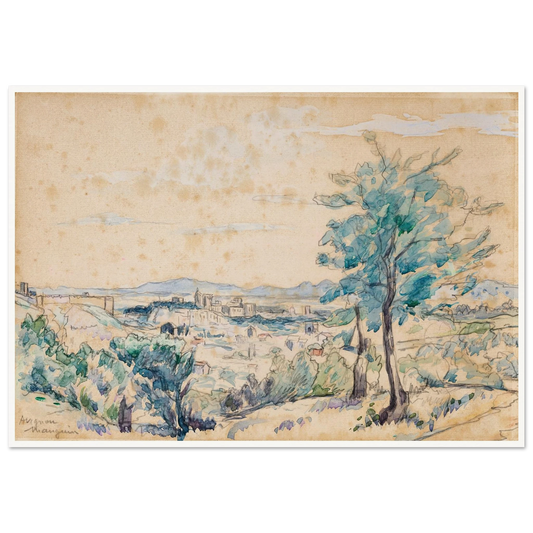 Le Palais des Papes – Avignon (1927) Art Print | Henri Manguin - Framed Poster - 30x40 cm / 12x16″ - Black frame