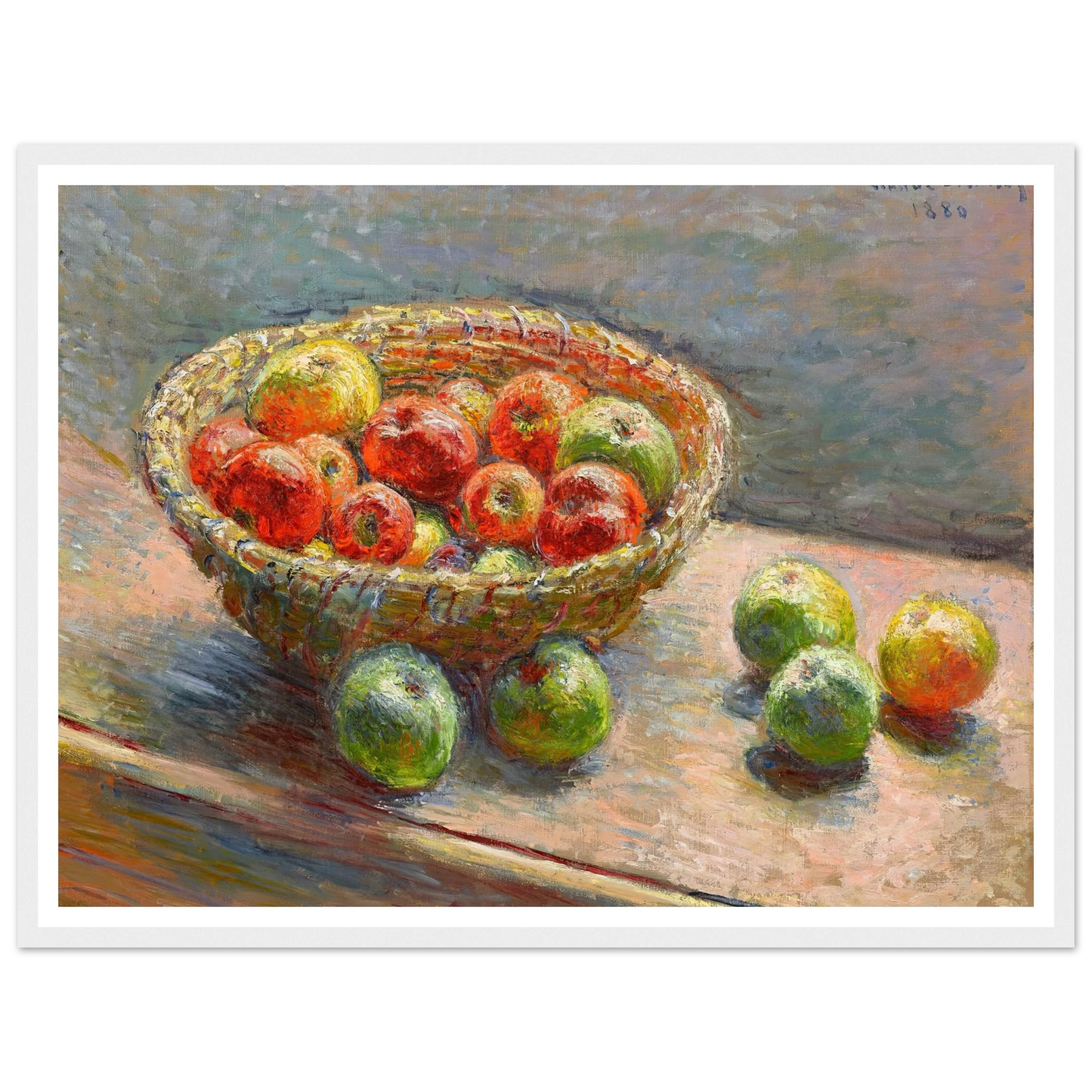 Le panier de pommes (1880) Art Print | Claude Monet - Framed Poster - 30x40 cm / 12x16″ - Black frame