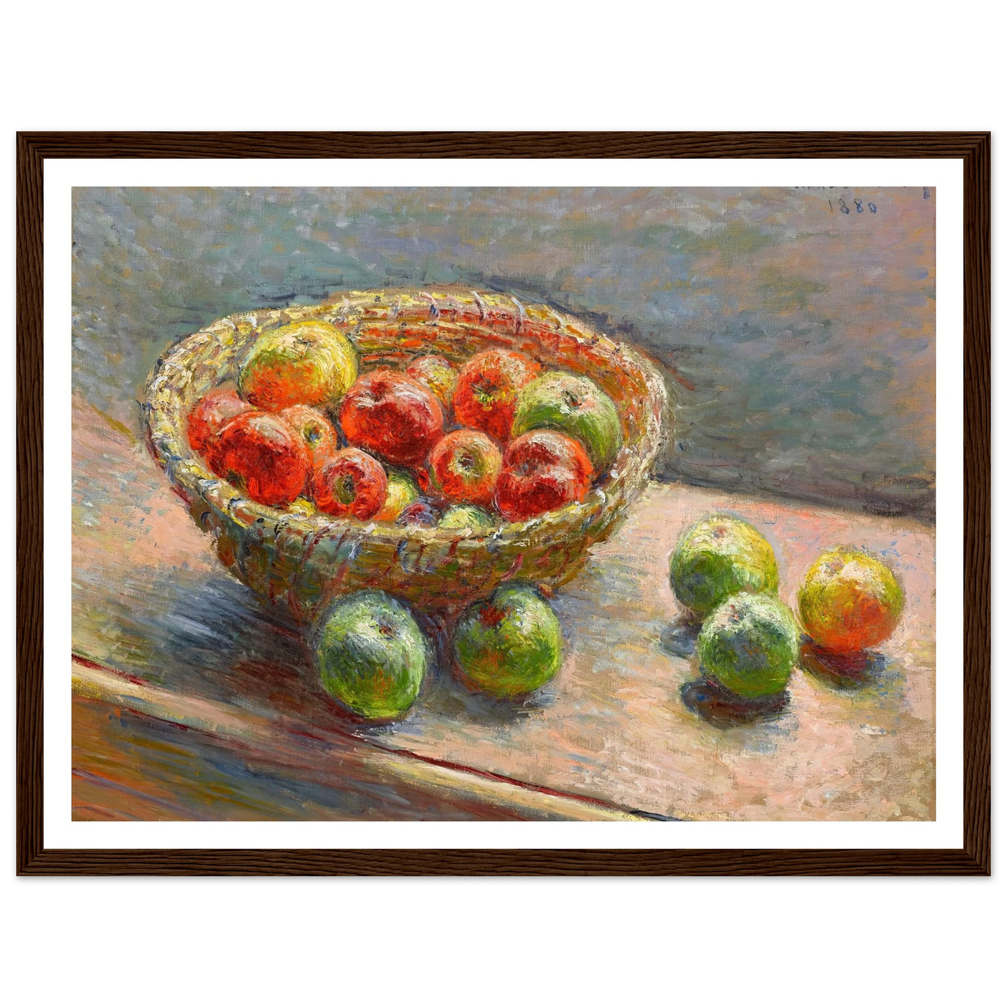 Le panier de pommes (1880) Art Print | Claude Monet - Framed Poster - 30x40 cm / 12x16″ - Black frame