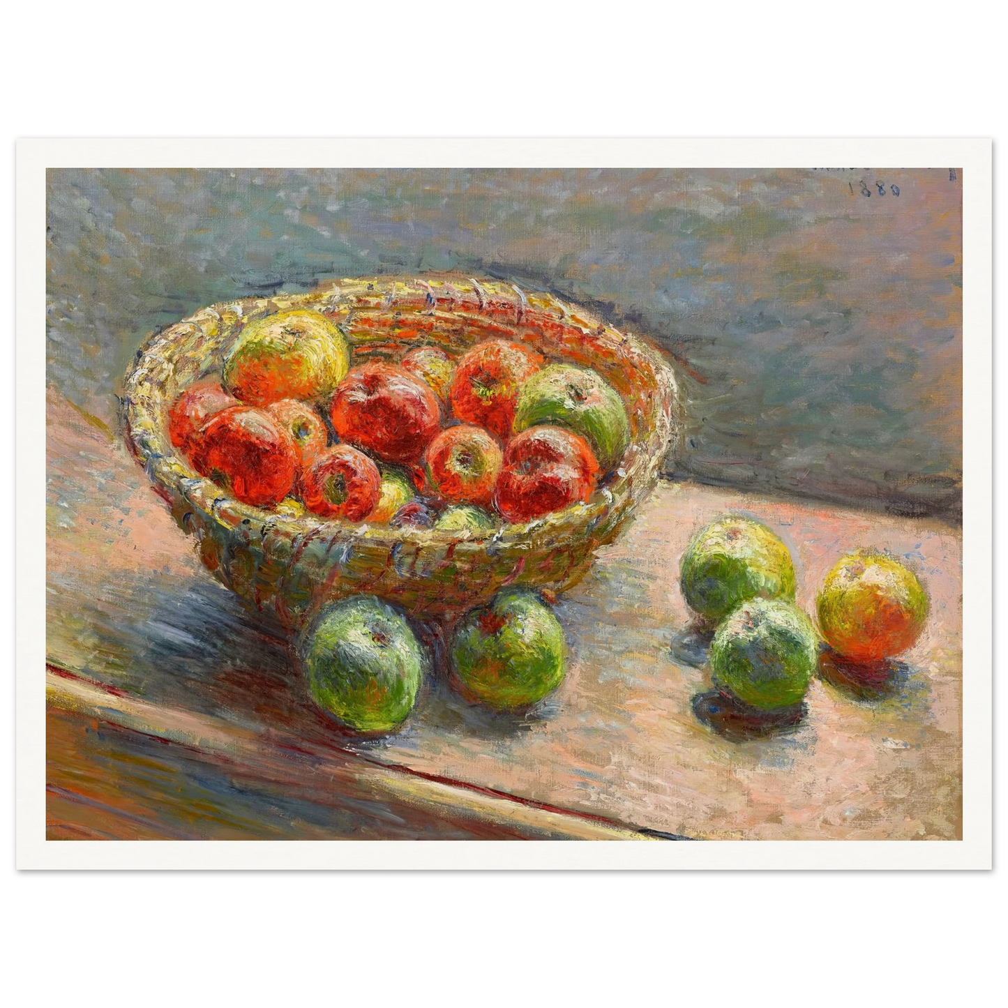 Le panier de pommes (1880) Art Print | Claude Monet - Framed Poster - 30x40 cm / 12x16″ - Black frame