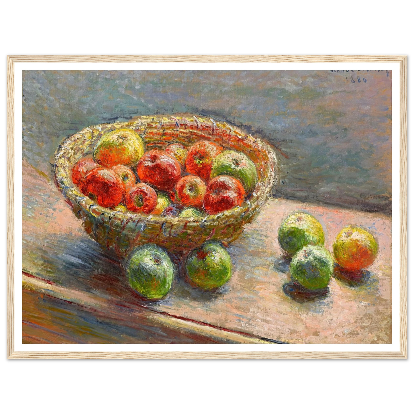 Le panier de pommes (1880) Art Print | Claude Monet - Framed Poster - 30x40 cm / 12x16″ - Black frame