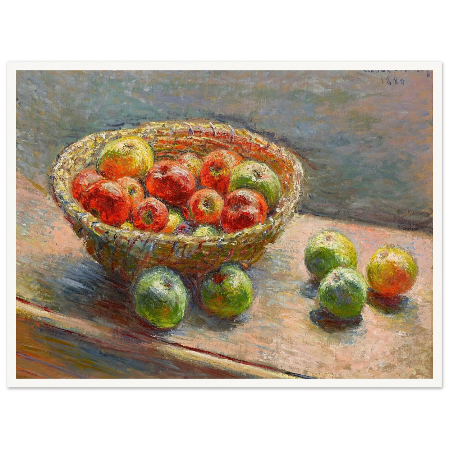 Le panier de pommes (1880) Art Print | Claude Monet - Framed Poster - 30x40 cm / 12x16″ - Black frame