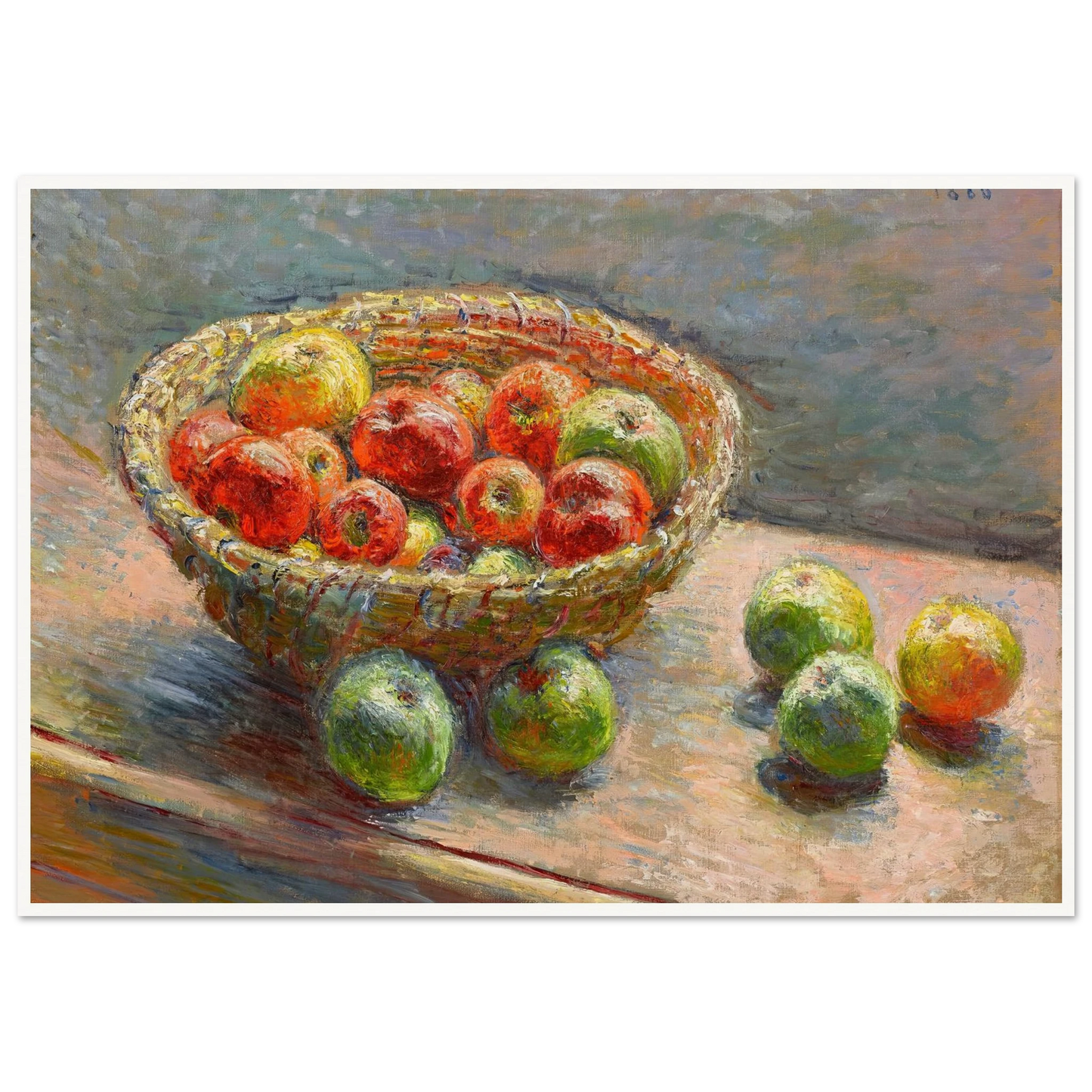 Le panier de pommes (1880) Art Print | Claude Monet - Framed Poster - 30x40 cm / 12x16″ - Black frame