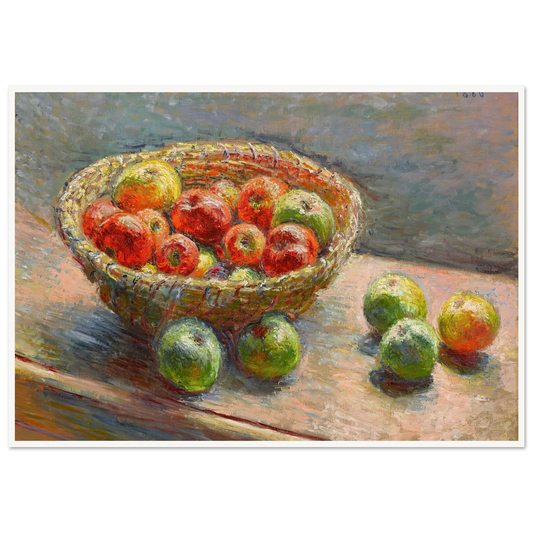 Le panier de pommes (1880) Art Print | Claude Monet - Framed Poster - 30x40 cm / 12x16″ - Black frame
