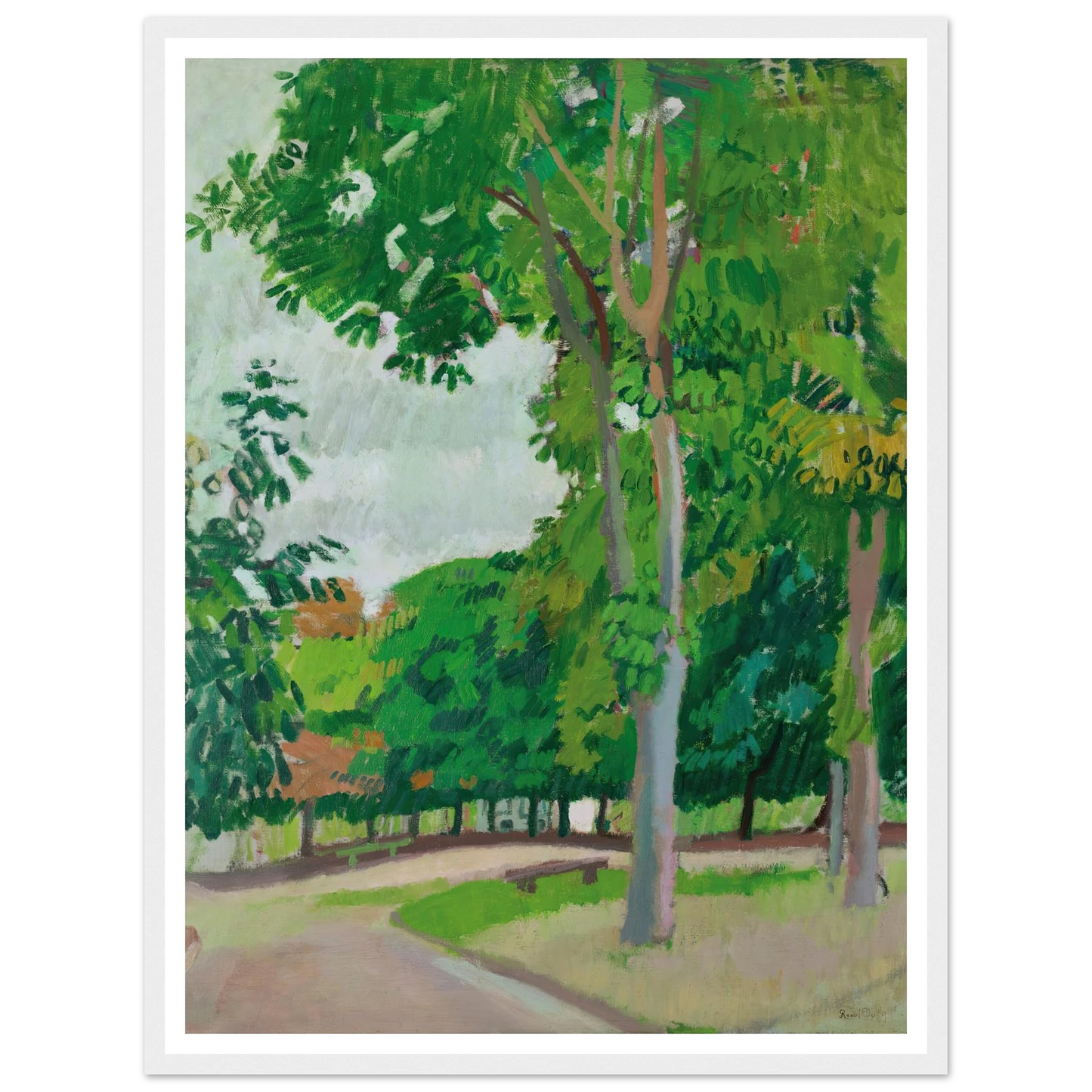 Le Parc (1902) Art Print | Raoul Dufy - Framed Poster - 30x40 cm / 12x16″ - Black frame