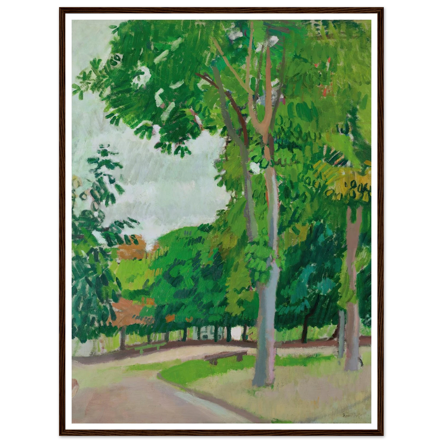 Le Parc (1902) Art Print | Raoul Dufy - Framed Poster - 30x40 cm / 12x16″ - Black frame