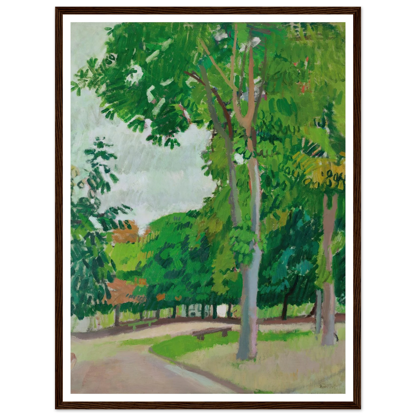 Le Parc (1902) Art Print | Raoul Dufy - Framed Poster - 30x40 cm / 12x16″ - Black frame