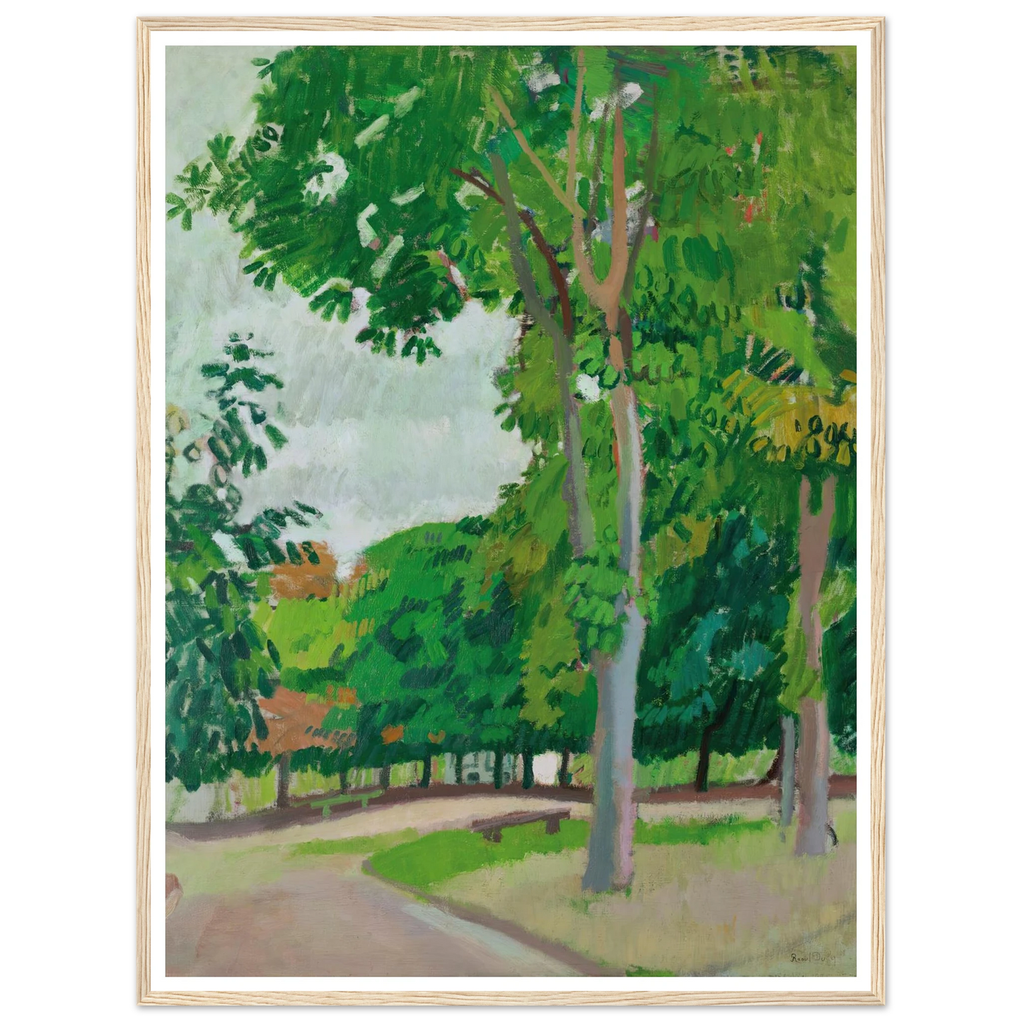 Le Parc (1902) Art Print | Raoul Dufy - Framed Poster - 30x40 cm / 12x16″ - Black frame