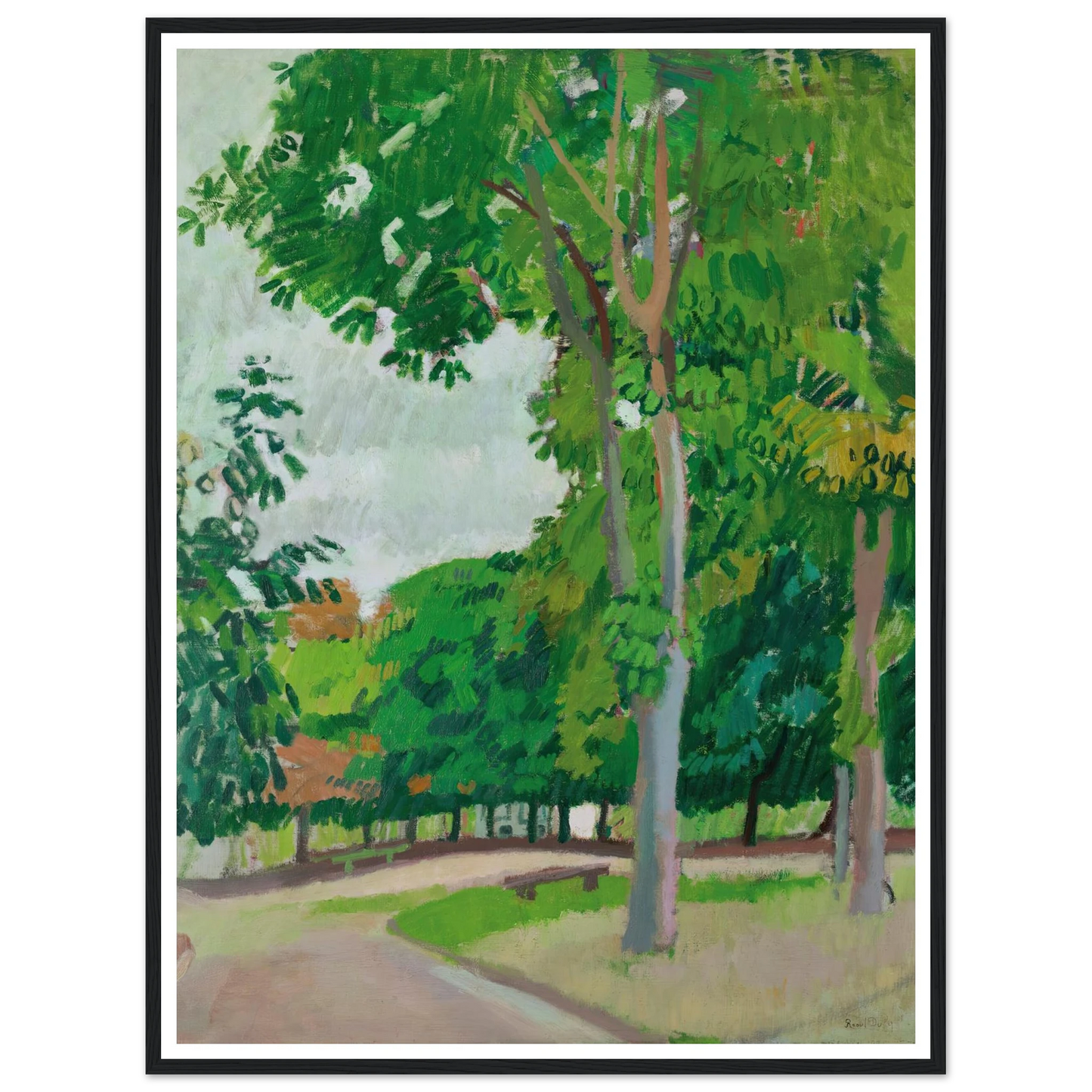 Le Parc (1902) Art Print | Raoul Dufy - Framed Poster - 30x40 cm / 12x16″ - Black frame
