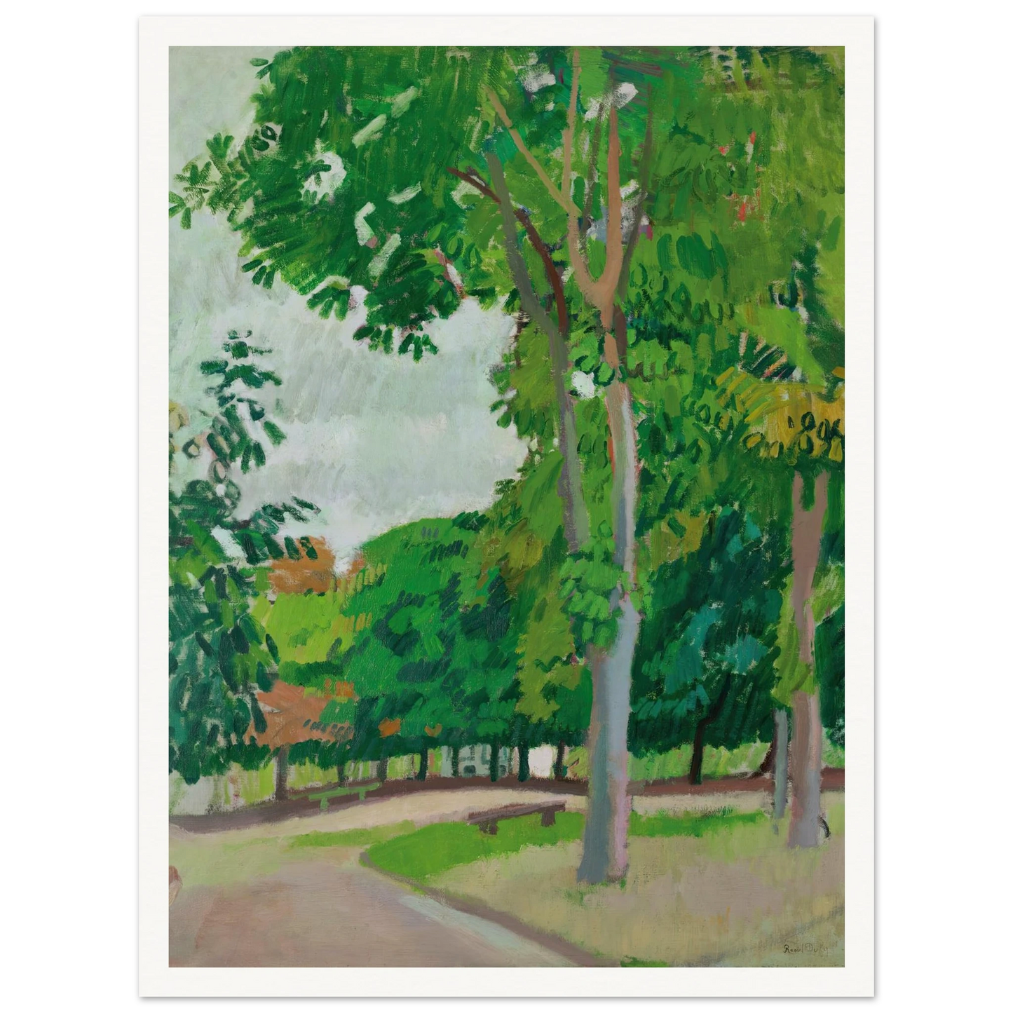 Le Parc (1902) Art Print | Raoul Dufy - Framed Poster - 30x40 cm / 12x16″ - Black frame