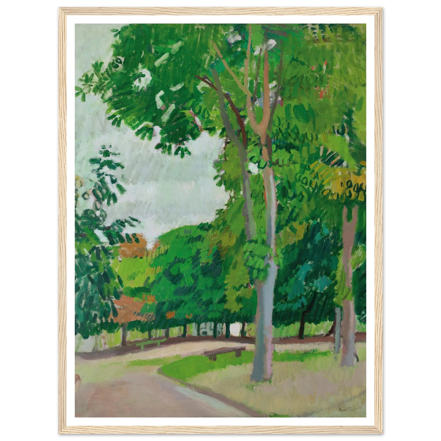 Le Parc (1902) Art Print | Raoul Dufy - Framed Poster - 30x40 cm / 12x16″ - Black frame