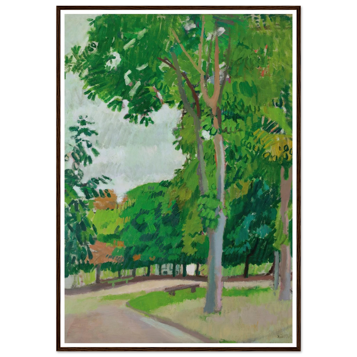 Le Parc (1902) Art Print | Raoul Dufy - Framed Poster - 30x40 cm / 12x16″ - Black frame
