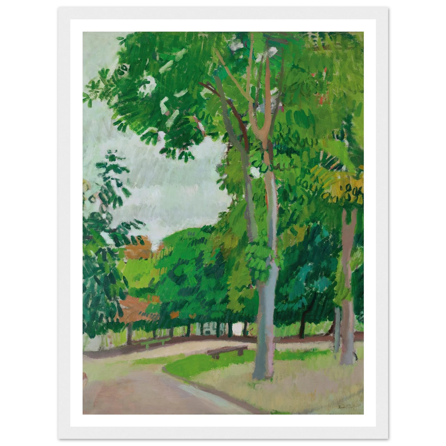 Le Parc (1902) Art Print | Raoul Dufy - Framed Poster - 30x40 cm / 12x16″ - Black frame