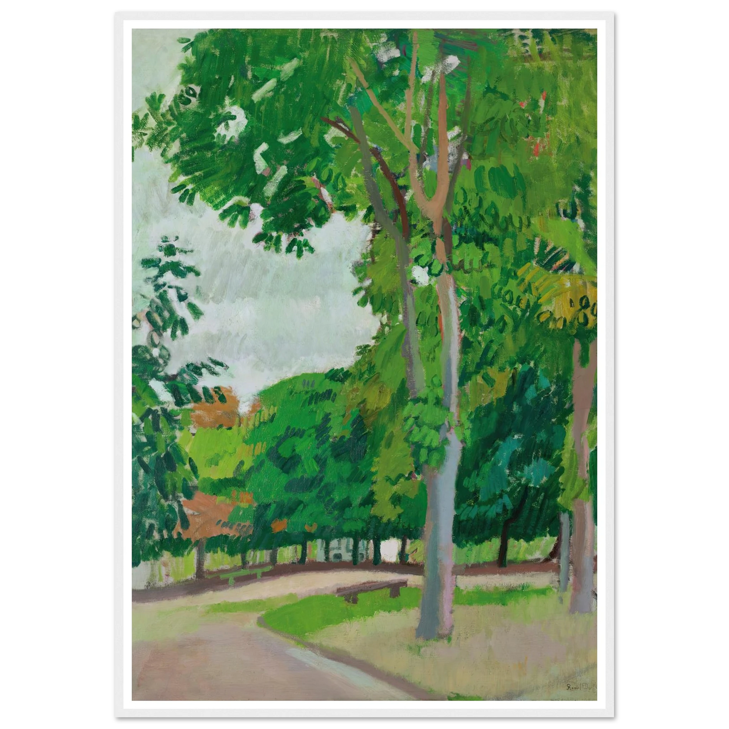 Le Parc (1902) Art Print | Raoul Dufy - Framed Poster - 30x40 cm / 12x16″ - Black frame