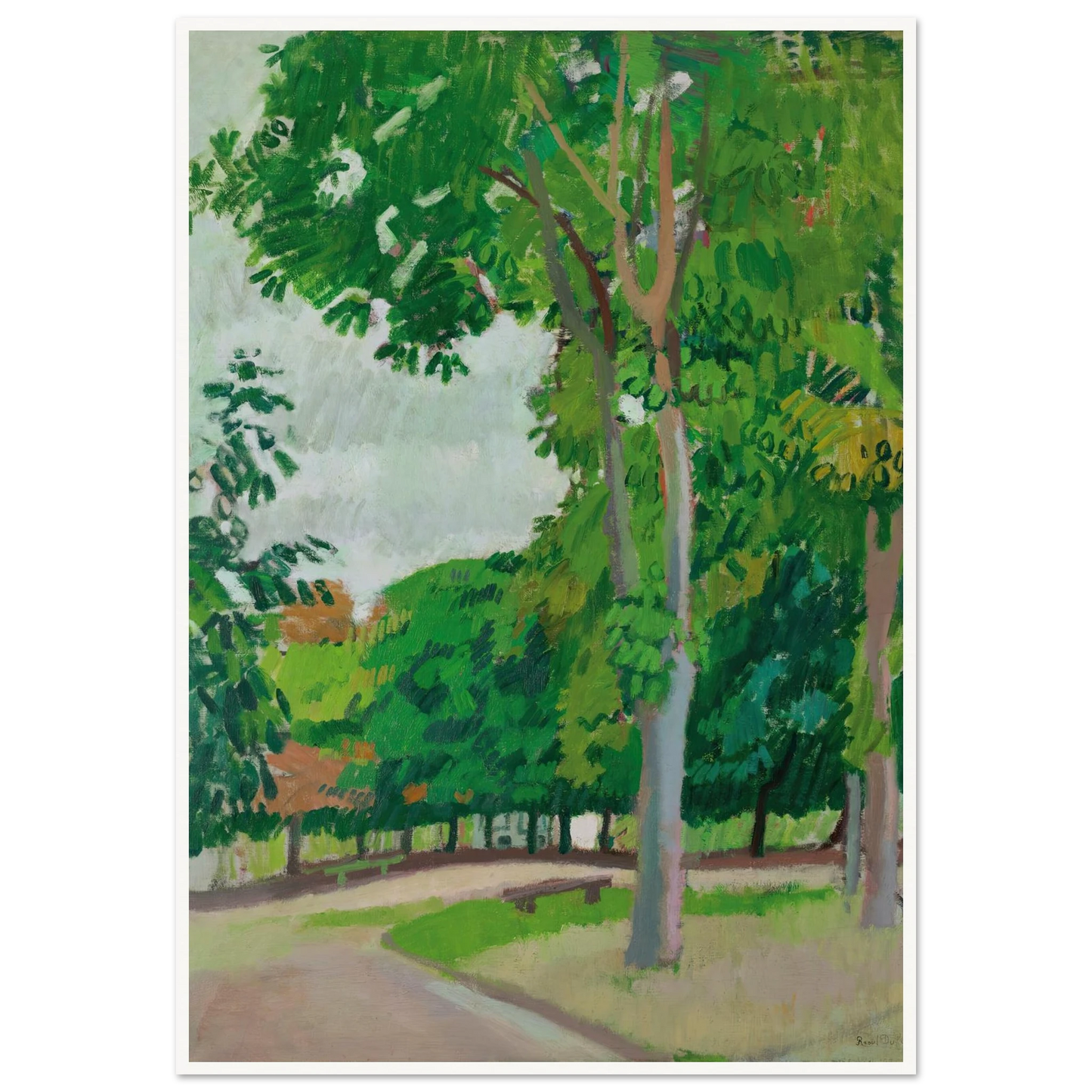 Le Parc (1902) Art Print | Raoul Dufy - Framed Poster - 30x40 cm / 12x16″ - Black frame