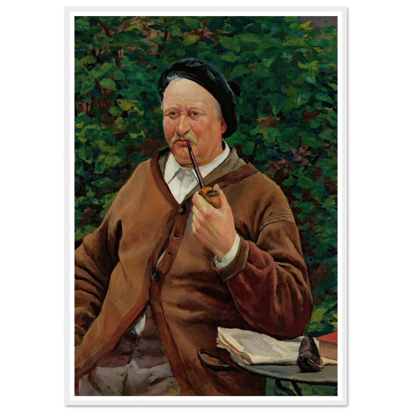 Le Père De L’artiste (circa 1881) Art Print | Maximilien Luce - Framed Poster - 30x40 cm / 12x16″ - Black frame