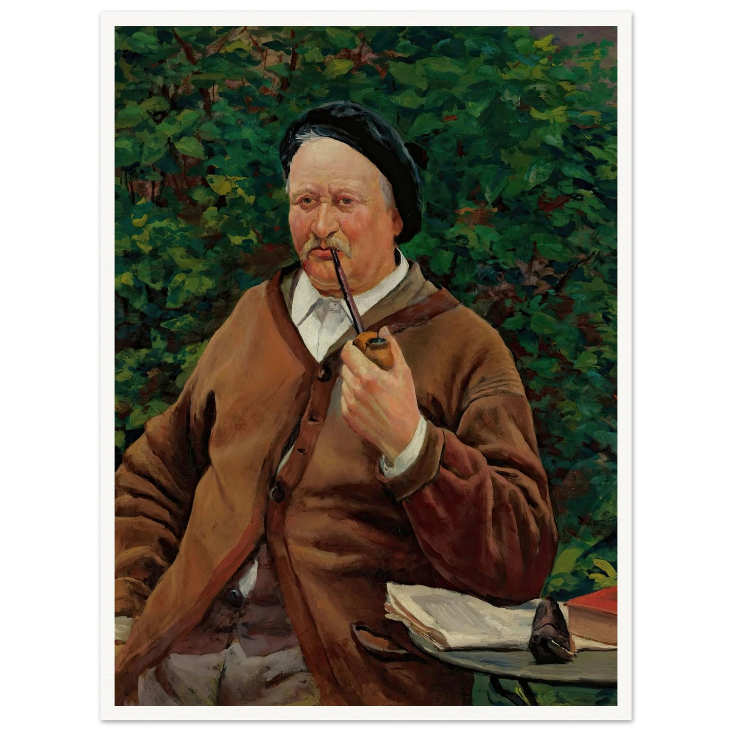 Le Père De L’artiste (circa 1881) Art Print | Maximilien Luce - Framed Poster - 30x40 cm / 12x16″ - Black frame